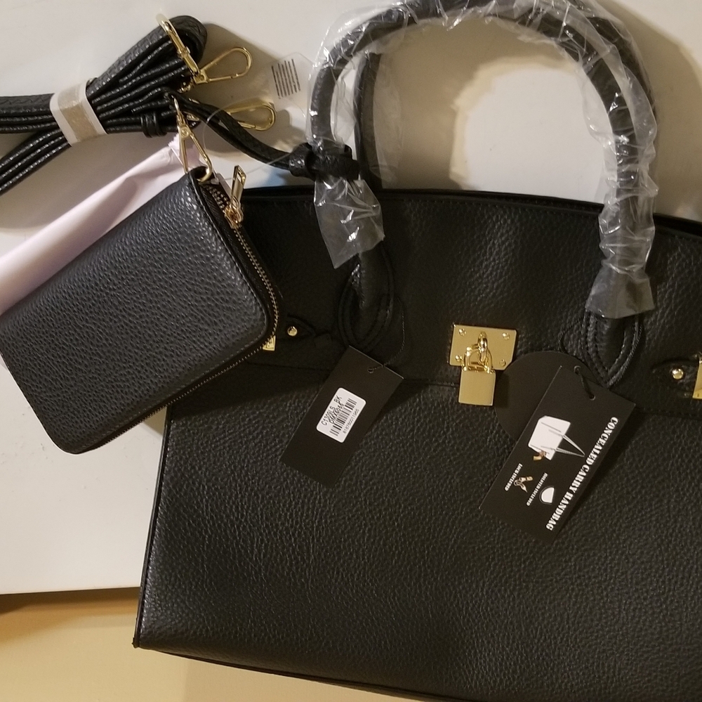 Stylish Black Shoulder Bag with Textured Finish and Braided Handles